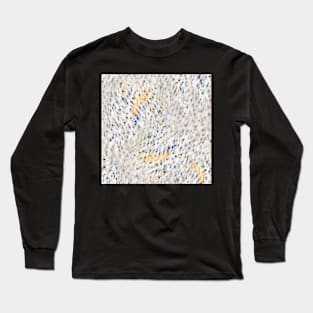 Abstract Feathered Marble Fashion Pattern Long Sleeve T-Shirt